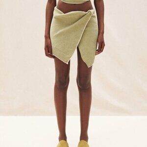 Jacquemus Green Le Papier 'La Jupe Bagnu' Miniskirt size 40